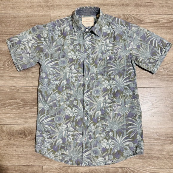 Waterproof Vintage Other - Weatherproof Vintage Mens Short Sleeve Button Up Shirt Tropical Leaf Print Sz S